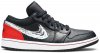 Air Jordan 1 Low Brushstroke Swoosh - Black Red DA4659-001