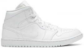 Air Jordan 1 Mid Triple White 554724-130
