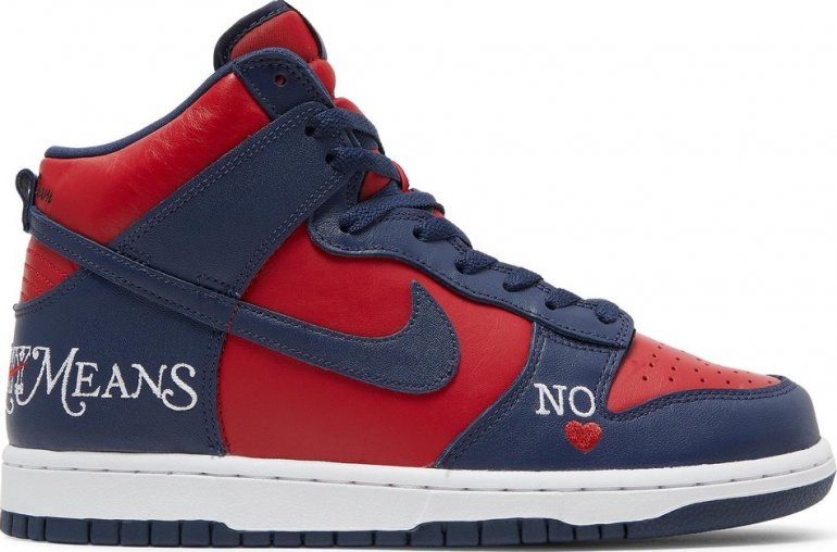 Supreme x Dunk High SB By Any Means - Red Navy DN3741-600 Supreme x Dunk High SB By Any Means - Red Navy DN3741-600