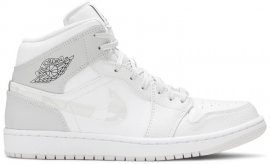 Air Jordan 1 Mid Swoosh Logo - Grey Camo DC9035-100