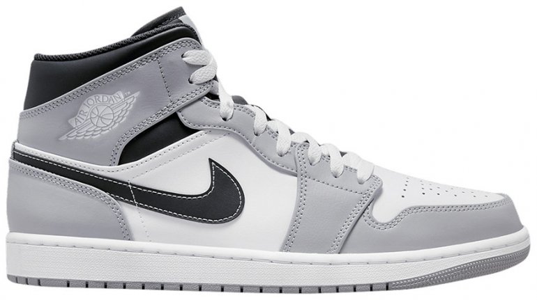 Air Jordan 1 Mid Light Smoke Grey 554724-078 Air Jordan 1 Mid Light Smoke Grey 554724-078
