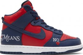 Supreme x Dunk High SB By Any Means - Red Navy DN3741-600