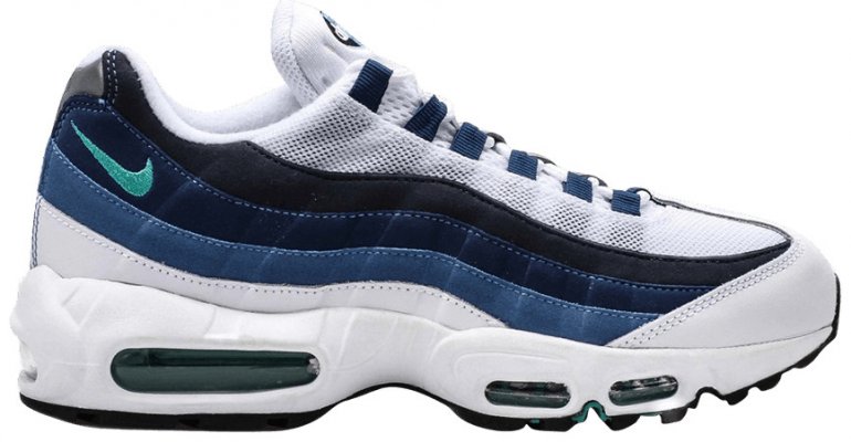 Air Max 95 OG White Slate Blue 554970-131 Air Max 95 OG White Slate Blue 554970-131