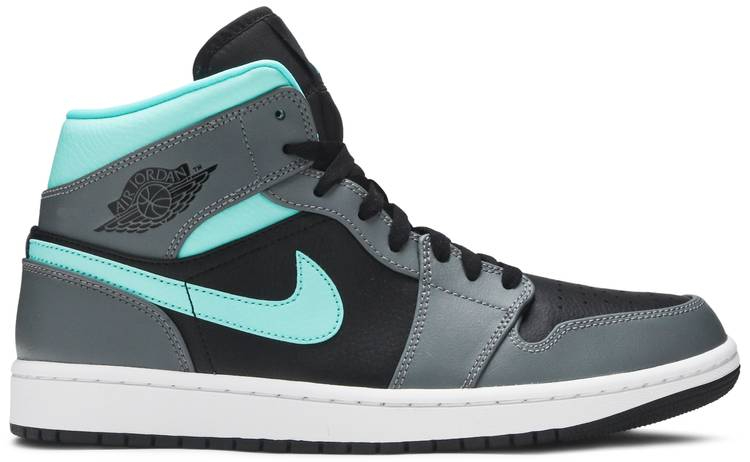 Air Jordan 1 Mid Grey Aqua 554724-063 Air Jordan 1 Mid Grey Aqua 554724-063