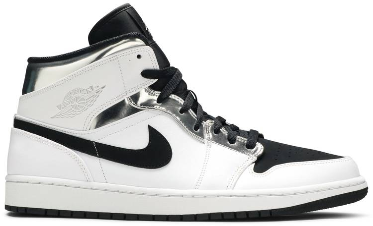 Air Jordan 1 Mid White Silver 554724-121 Air Jordan 1 Mid White Silver 554724-121