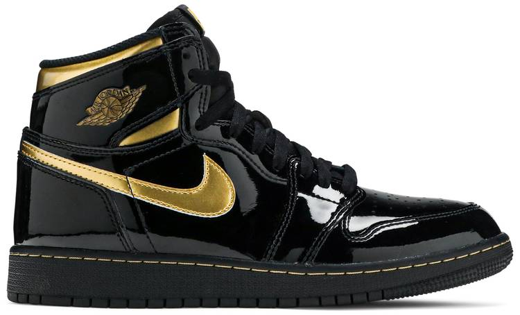 Air Jordan 1 Retro High OG GS Black Metallic Gold 575441-032 Air Jordan 1 Retro High OG GS Black Metallic Gold 575441-032