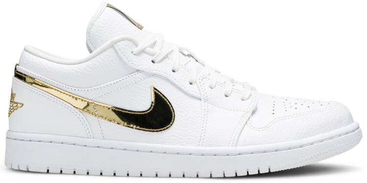 Wmns Air Jordan 1 Retro Low White Metallic Gold CZ4776-100 Wmns Air Jordan 1 Retro Low White Metallic Gold CZ4776-100