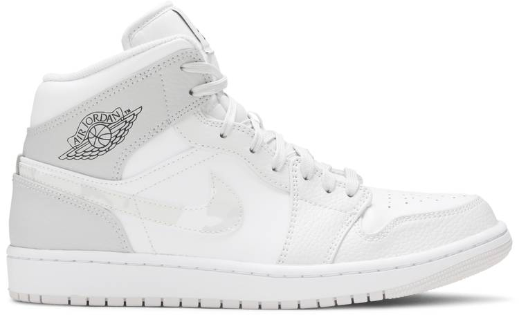 Air Jordan 1 Mid Swoosh Logo - Grey Camo DC9035-100 Air Jordan 1 Mid Swoosh Logo - Grey Camo DC9035-100