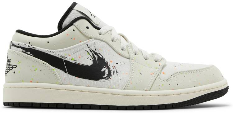 Air Jordan 1 Low Brushstroke Swoosh-Paint Splatter DM3528-100 Air Jordan 1 Low Brushstroke Swoosh-Paint Splatter DM3528-100