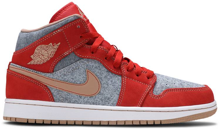 Air Jordan 1 Mid Denim Red DM4352-600 Air Jordan 1 Mid Denim Red DM4352-600